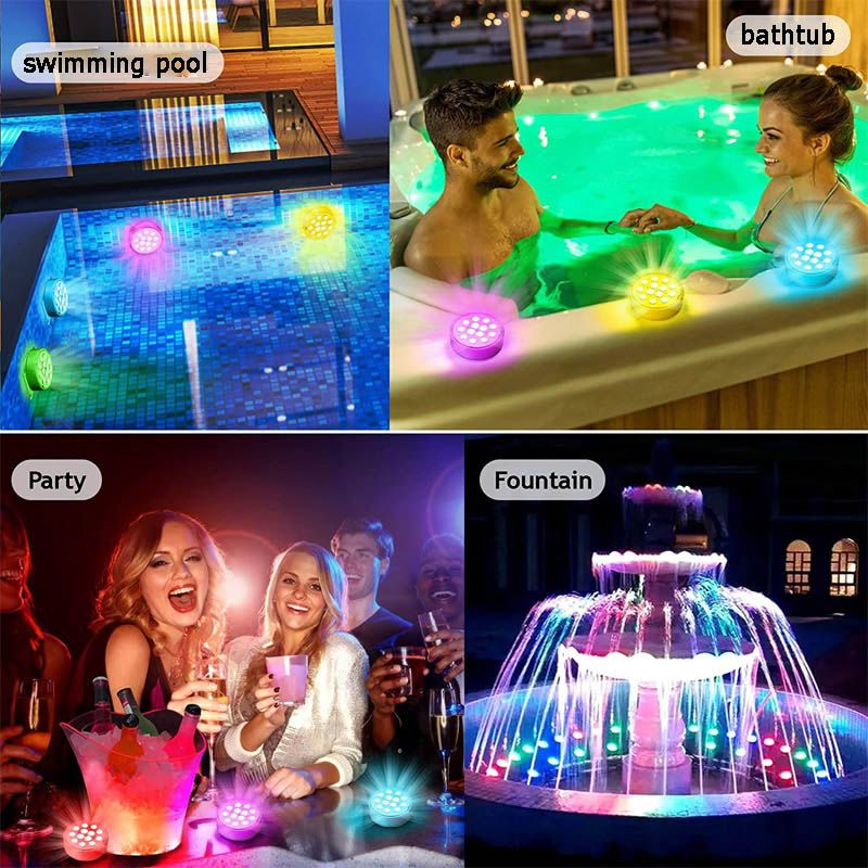 Submersible LED Pool Lights (RF Remote Control)